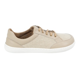 WASAK Scarpe da donna in pelle minimalista a piedi nudi len 0772w ecru beige