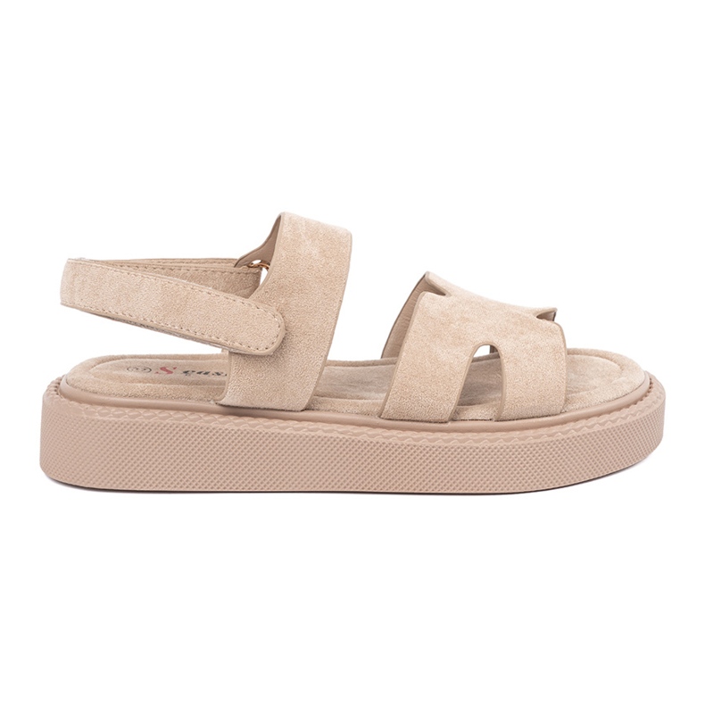 Seastar Sandali beige sulla piattaforma con ritagli