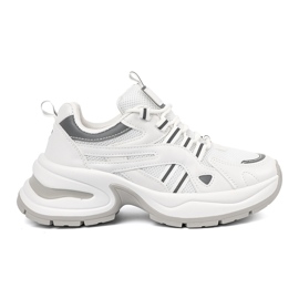 Shelvt Scarpe da donna con plateau bianche bianco