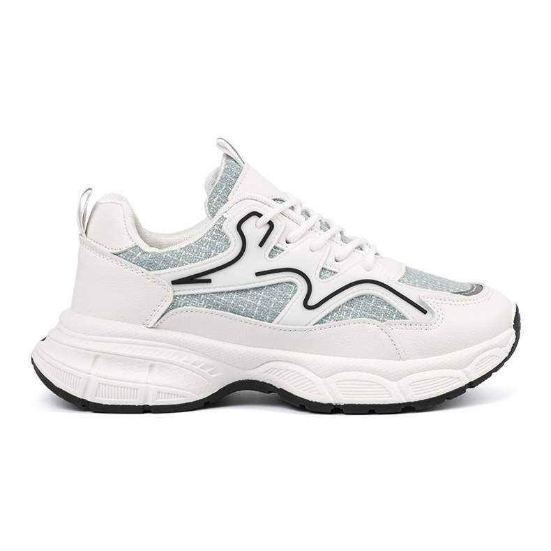 Shelvt Sneaker bianche e verdi con inserti decorativi bianca