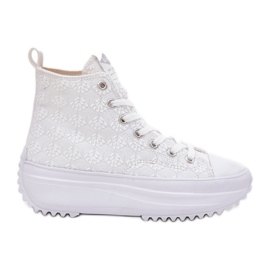 Sneaker femminili alte Lee Cooper LCW-25-31-3461L White bianco