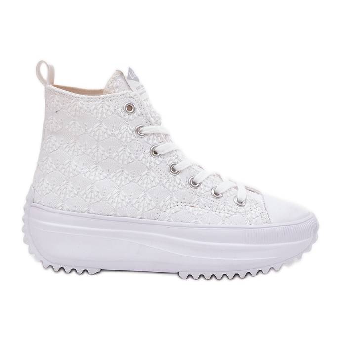 Sneaker femminili alte Lee Cooper LCW-25-31-3461L White bianca