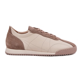 Laura Messi 2935 Scarpe sportive in pelle femminile beige
