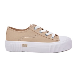 Sneaker femminili sulla piattaforma Lee Isla C Women Low 50251001 Beige