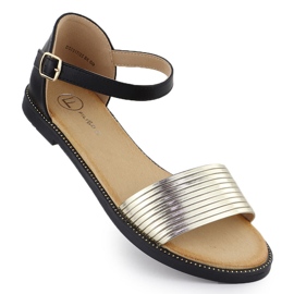 Sandali neri femminili Golden Filippo DS6917 nero