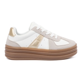 Shelvt Scarpe sportive femminili più spesse bianco