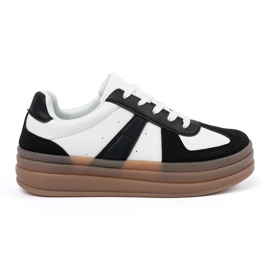 Shelvt Sneakers con plateau in bianco e nero