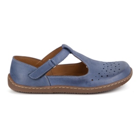 Olivier Scarpe a piedi nudi da donna realizzati in pelle naturale 1283 blu navy