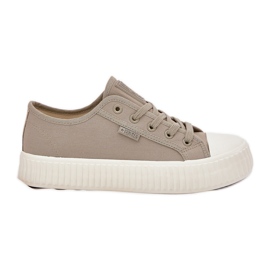 Sneaker femminile materiale sulla piattaforma grigia Big Star RR274779 grigio