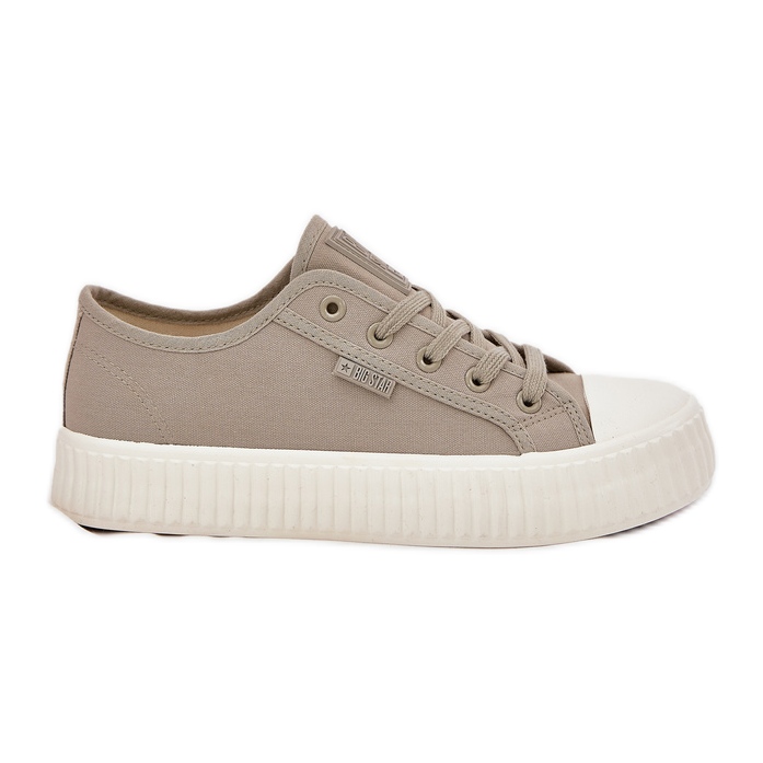 Sneaker femminile materiale sulla piattaforma grigia Big Star RR274779 grigio