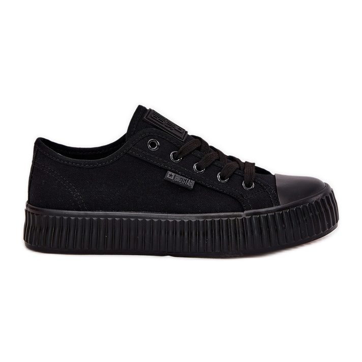 Sneaker materiali da donna sulla piattaforma nera di Big Star RR274775 nero