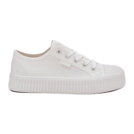 Sneaker materiali femminili sulla piattaforma bianca Big Star RR274776 bianco