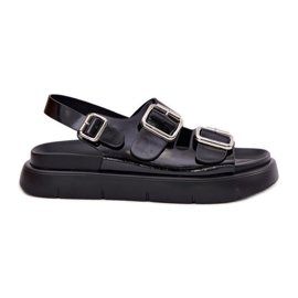 Sandali femminili laccati in pelle con fibbie nere di Big Star RR2746662 nero