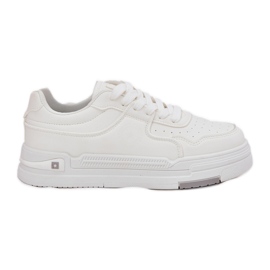 Sneaker da donne a bassa star Big Star RR274A310 Sistema bianco hi-poli.