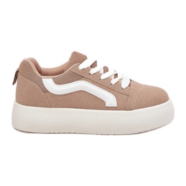 Inna Sneaker femminili sulla piattaforma Khaki beige