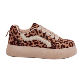 Inna Sneakers con plateau da donna Leopardo beige