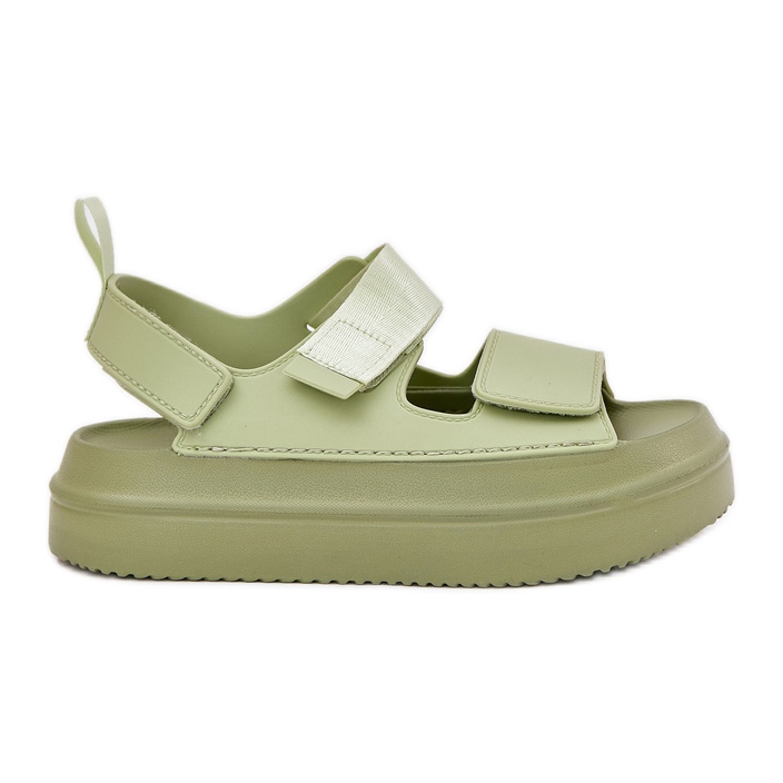 Inna Sandali femminili sulla piattaforma con verde velcro