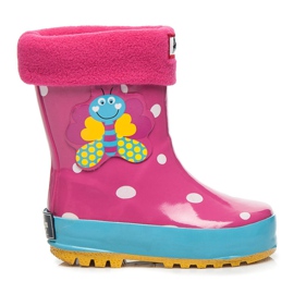 American Club Wellies farfalla rosa