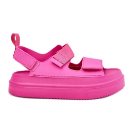Inna Sandali femminili sulla piattaforma con velcro fucsia rosa