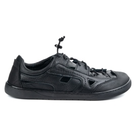 Scarpe da uomo a piedi nudi olivier 320kz con ventilazione nera nero