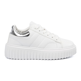 Shelvt Sneaker da donna bianca con inserti d'argento