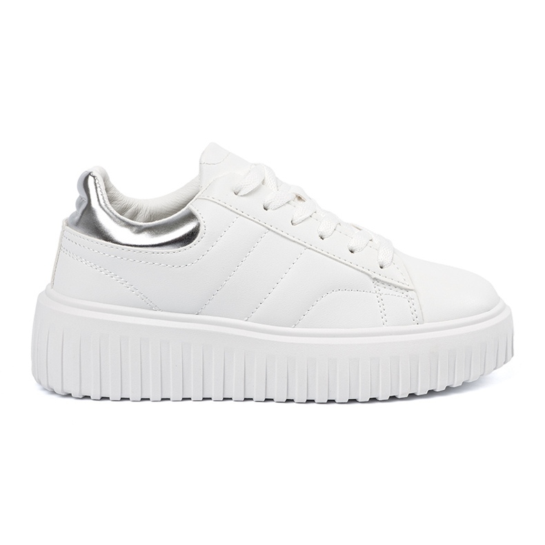 Shelvt Sneaker da donna bianca con inserti d'argento