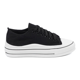 Shelvt Sneaker nere femminili con una suola bianca nero