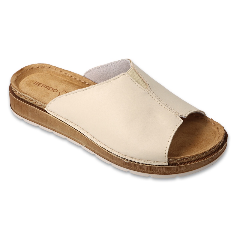 Slifori di cuoio da donna Befado 158d279 beige