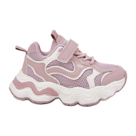 Inna Sneaker per bambini su una suola spessa rosa