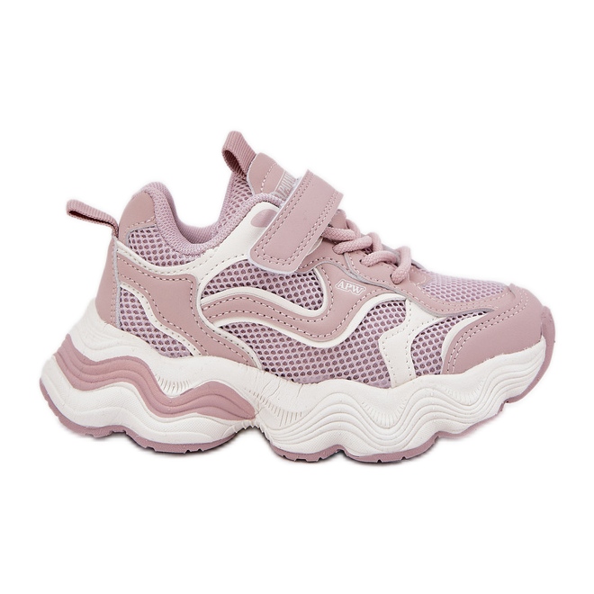 Inna Sneaker per bambini su una suola spessa rosa