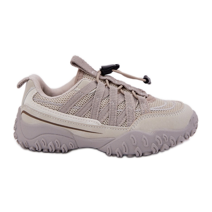 Inna Sneaker per bambini con scarabeo leggero beige