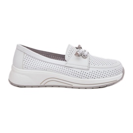 Scarpe aperte in pelle naturale sulla piattaforma bianca ARTIKER 56C2101 bianco