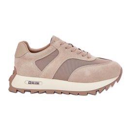 Sneakers in pelle scamosciata sulla piattaforma femminile di Big Star RR274897 femminile RR274897 beige