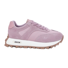 Sneakers in pelle scamosciata sulla piattaforma femminile di Big Star RR274900 femminile viola Sneakers in pelle scamosciata sulla piattaforma femminile di Big Star RR274900 femminile viola