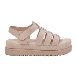 Inna Sandali da donna sulla piattaforma Ecode Suede Beige