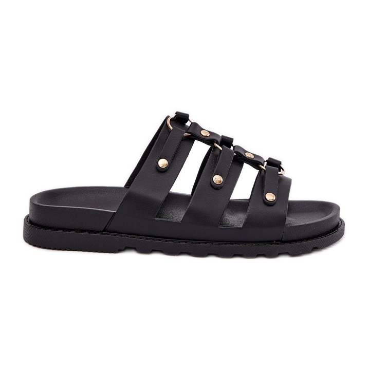 Inna Pantofole da donna con strisce nere nero