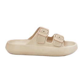 Inna Infradito da donna sulla piattaforma con fibbie beige