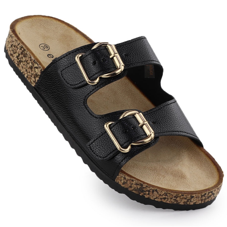 EVento Infradito da donna con morsetti neri 7220 nero