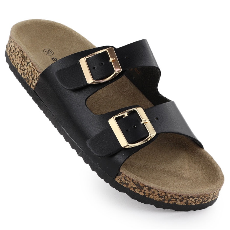 EVento Infradito da donna con morsetti neri 8323 nero