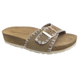BEFADO SLIPERS DELLE DONNE 158D275 Inserto in pelle beige
