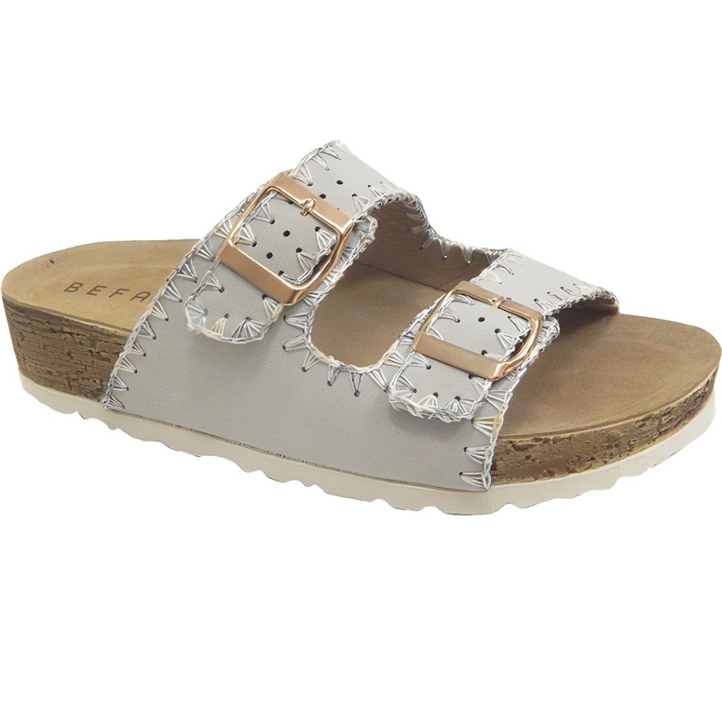 BEFADO SLIPERS DELLE DONNE 158D274 Inserto in pelle grigio
