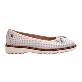 Ballerine Traforate da Donna in Pelle Naturale Maciejka P6509-11 Bianco