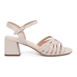 Sandali beige da donna Sergio Leone