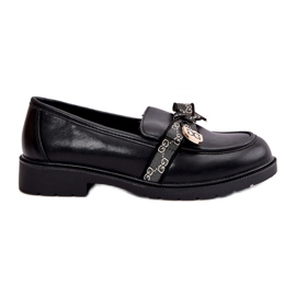 Mocassini da Donna Con Fiocco S.Barski HY42-331 Nero