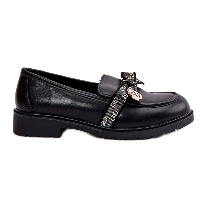 Mocassini da Donna Con Fiocco S.Barski HY42-331 Nero