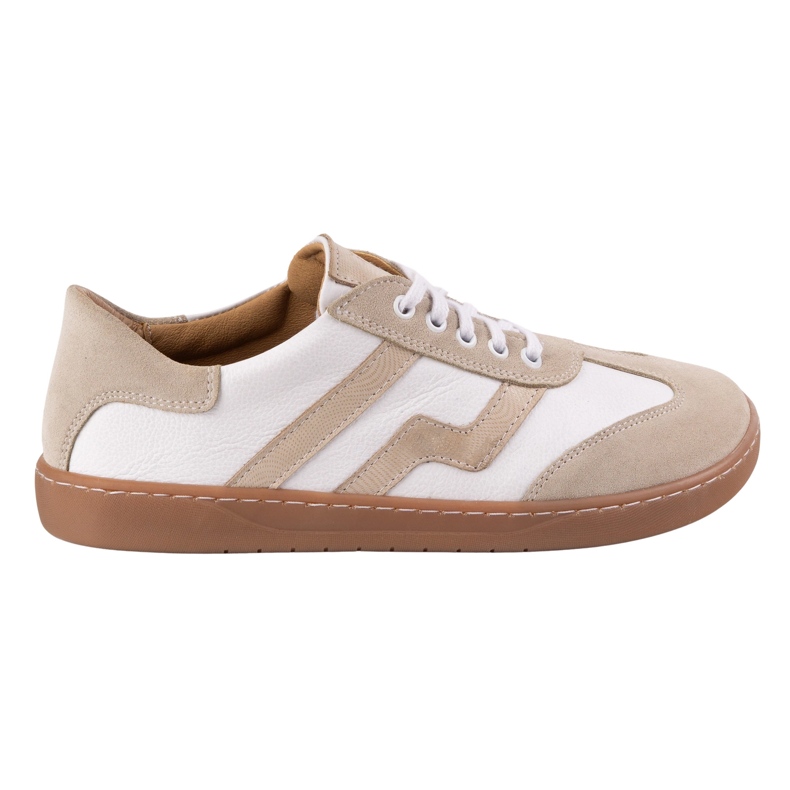 Scarpe in pelle da donna a piedi nudi Olivier Eliza Białe bianca