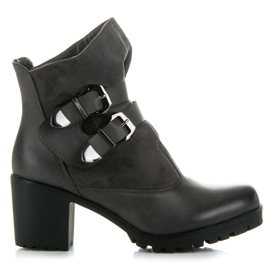 Vinceza Stivali Alti Con Velcro grigio