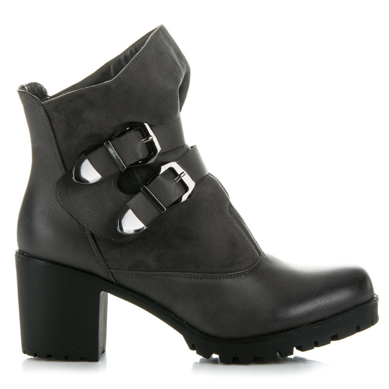 Vinceza Stivali Alti Con Velcro grigio