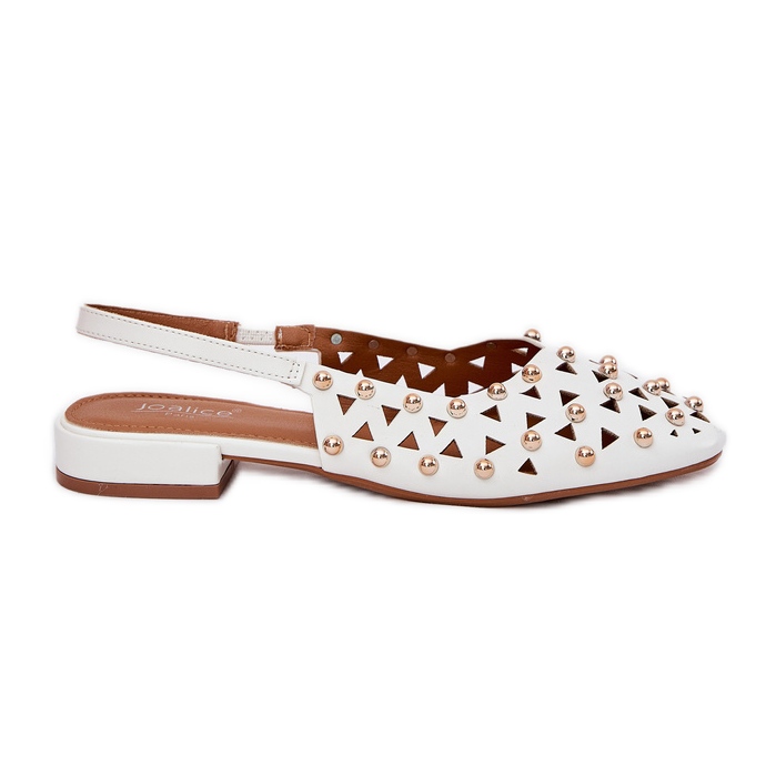Inna Ballerinas a ruote piatte decorate bianca