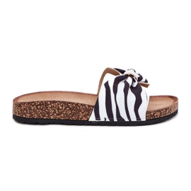 Inna Infradito da donna sulla piattaforma di sughero zebra bianco